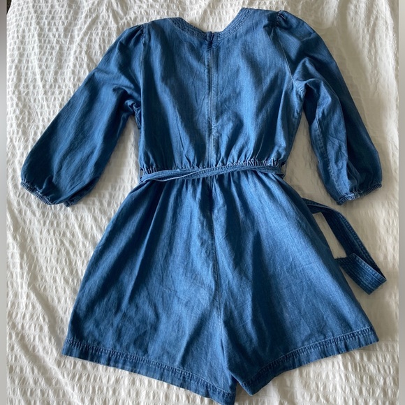 NWT Gap Puff Sleeve Denim Romper - Picture 3 of 5